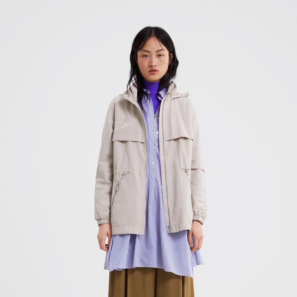 Zara Lightweight Hooded Parka - NWT!!